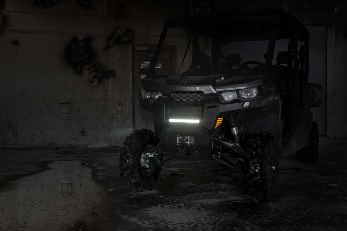 Can-Am Defender DPS HD10 LED Light - Bumper Mount - Rough Country - 12
